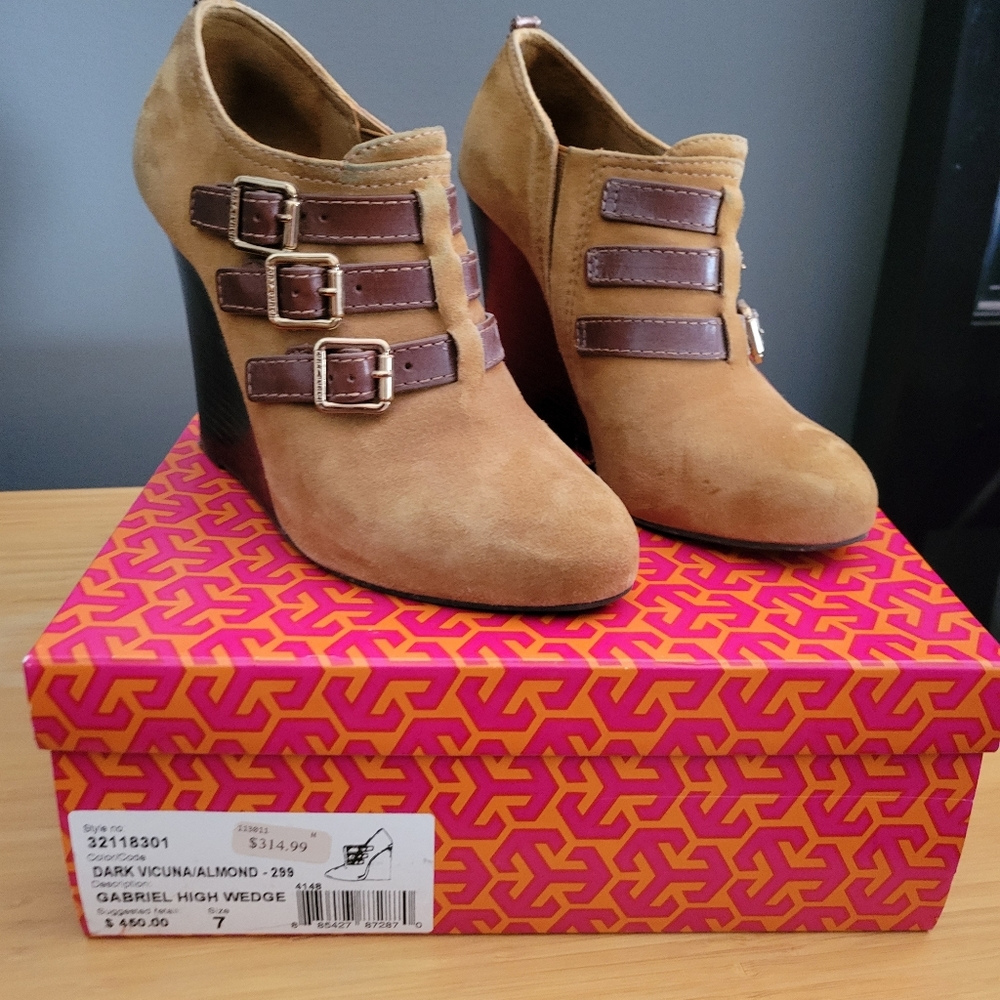 Tory Burch wedges booties